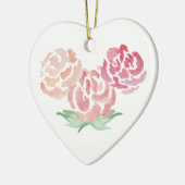 フローラフラワーハート形状セラミックホリデーオーナメント セラミックオーナメント (左)