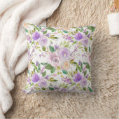 *～*フローラフラワーパターンプリントラベンダー クッション (ブランケット)