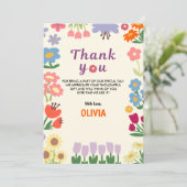 フローラフラワー誕生日5thサンキューフラットカード サンキューカード (スタンド正面)