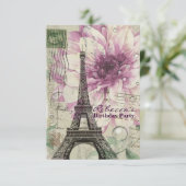 フローラフランスのエッフェルタワーパリの誕生日パーティー 招待状 (スタンド正面)