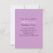 フローラフランスのエッフェルタワーパリの誕生日パーティー 招待状 (裏面)