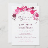 フローラフランスのスウィートベリーブドウのリハーサルディナー 招待状 (正面)