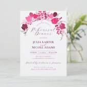 フローラフランスのスウィートベリーブドウのリハーサルディナー 招待状 (スタンド正面)