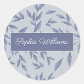 フローラフランスのダスティブルー製品ラベルのステッカー ラウンドシール (正面)