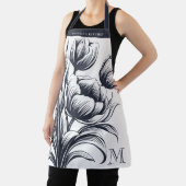 フローラフランスのチューリップモノグラム エプロン (インサイチュ)