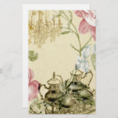 フローラフランスのティーカップティーポットパリティーパーティー (正面/裏面)