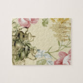 フローラフランスのティーカップティーポットパリティーパーティー ジグソーパズル (横)