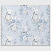 フローラフランスのトイルとベビーのシャワー ラッピングペーパー (フラット)