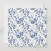 フローラフランスのトイルブルー招待状 (裏面)