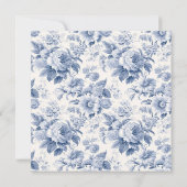 フローラフランスのトイルブルー招待状 セーブザデート (裏面)