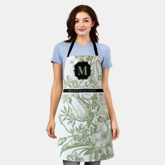 フローラフランスのハウスモノグラムエプロン エプロン (着用した状態)