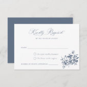 フローラフランスのバラヴィンテージクレストウェディングRSVP 招待状 (正面/裏面)