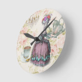 フローラフランスのパリティーパーティーマリーアントワネット ラウンド壁時計 (傾斜)