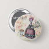 フローラフランスのパリティーパーティーマリーアントワネット 缶バッジ (正面&裏面)