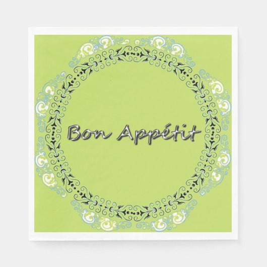 フローラフランスのフレッシュの スタンダードランチョンナプキン (正面)