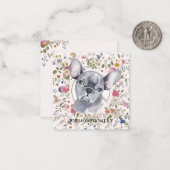 フローラフランスのブルドッグマママノテカード ノートカード (正面/裏面インサイチュ)