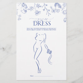 フローラフランスのブルー&ホワイトブライダルシャワーゲーム