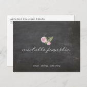 フローラフランスのブーケCHALKBOARDポストカード ポストカード (正面/裏面)