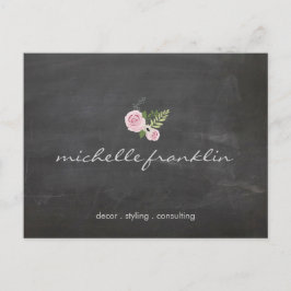 フローラフランスのブーケCHALKBOARDポストカード ポストカード