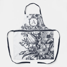 フローラフランスのモノグラム エプロン