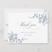 フローラフランスのヴィンテージエレガントな結婚式 サンキューカード (正面)