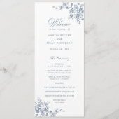 フローラフランスのヴィンテージ結婚式プログラム プログラム (正面)