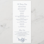 フローラフランスのヴィンテージ結婚式プログラム プログラム (裏面)