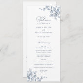 フローラフランスのヴィンテージ結婚式プログラム プログラム (正面/裏面)