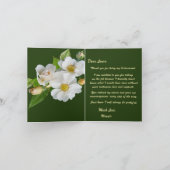 フローラフルエレガント開花ブライドメイドありがとう ノートカード (内部)