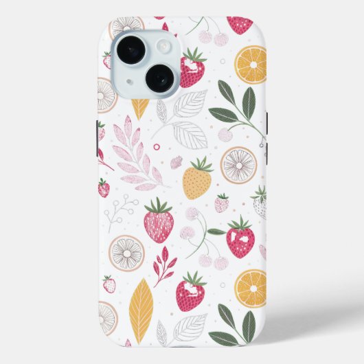 フローラフルーツパターンiPhone / iPadケース Case-Mate iPhoneケース (裏面)