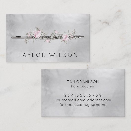 フローラフルート先生デザイン 名刺 (正面/裏面)