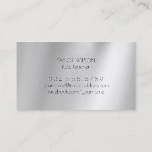 フローラフルート先生名刺 名刺 (裏面)