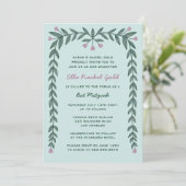 フローラフレモダンームカスタムバーバルミツワーガール 招待状 (スタンド正面)