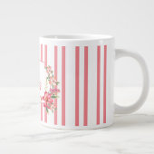 フローラフレームとストライプ ジャンボコーヒーマグカップ (右)