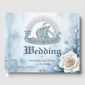 フローラフレームとバラとケルトデザイン。 ゲストブック (正面)