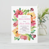 フローラフレームの水彩招待状 招待状 (スタンド正面)