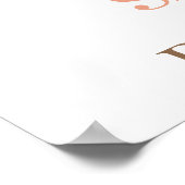 フローラフレームウッドランドベビーシャワー歓迎サイン ポスター (角)