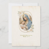 フローラフレームカソリッ賛美クスバプテスマザーイエス 招待状 (正面)