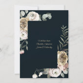 フローラフレームクリスマスホリデー写真パーソナライズされた シーズンカード (裏面)