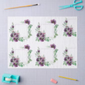 フローラフレームデコパージ紙 薄葉紙 (クラフト)