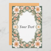 フローラフレームデザイン 招待状 (正面/裏面)