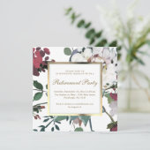 フローラフレームフェイク廃棄パーティー付き 招待状 (スタンド正面)