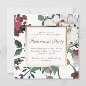 フローラフレームフェイク廃棄パーティー付き 招待状 (正面)