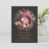 フローラフレームフォト招待状 招待状 (スタンド正面)