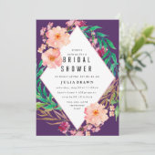 フローラフレームブライダルシャワーの招待 招待状 (スタンド正面)