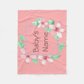 フローラフレームベビーブランケット フリースブランケット (正面)