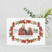 フローラフレームホリデーフォトカード シーズンカード (スタンド正面)