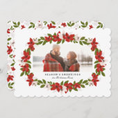 フローラフレームホリデーフォトカード シーズンカード (正面/裏面)