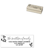 フローラフレームボタニカルシグネチャーファミリー葉の ラバースタンプ (押印)