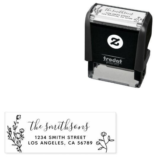 フローラフレームボタニカルシグネチャーボホシック セルフインキングスタンプ (インサイチュ)